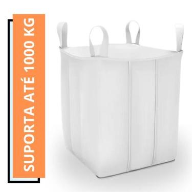 Imagem de Saco Big Bag Reforçado 1000 kg 90x90x120cm Ensacar Reciclagem, Latinha