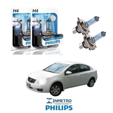 Imagem de Lâmpadas Farol Nissan Sentra Philips H4 BlueVision