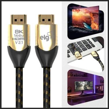 Imagem de Cabo Hdmi 2.1 8k 144hz Ultra Hd Hs8k20 2 Metros Ps5 Xbox Tvs - ELG, Pr