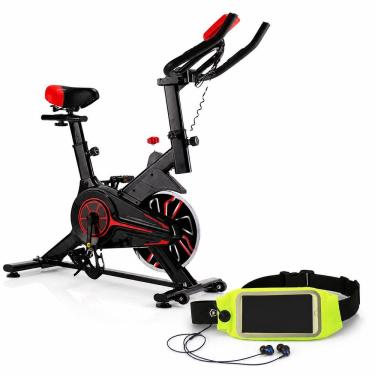 Imagem de Bicicleta Ergométrica Spinning Ahead Sports 6kg com Pochete Preto para Uso Doméstico At...