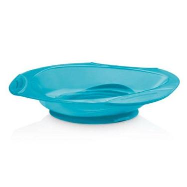Imagem de Prato Raso Com Ventosa 6M+ Funny Meal Azul - Multikids Baby - Multikid