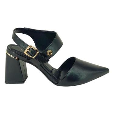Imagem de Scarpin Bebecê Slingback Feminino Salto Médio Grosso Original lançamen