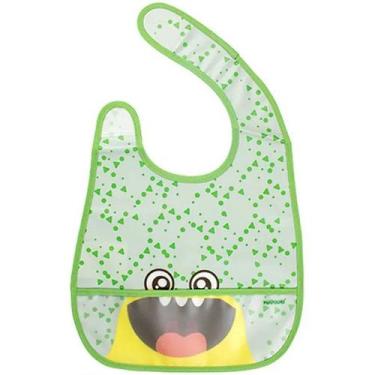 Imagem de Babador Impermeavel SOFT Pimpolho Pega Migalhas, VERDE/MONSTRO