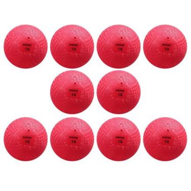Imagem de Kit 10 Bolas Iniciação Kagiva Nº10 Borracha, Vermelho