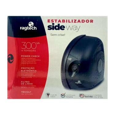 Imagem de Estabilizador Ragtech SideWay 300 VA 4 Tomadas Trivolt