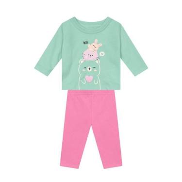 Imagem de Conjunto bebê menina de animais Brandili Baby, G, Azul