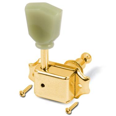 Imagem de Tarraxa para Guitarra Spirit J44-GD-R3L3 Tulipa 3x3 Design Les Paul Engrenagem 15:1 Dourada