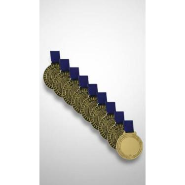 Imagem de Kit 10 Medalhas 44mm Liga Metálica Bronze - Congratulations Store