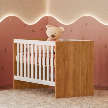 Imagem de Berço com Regulagem de Altura 100% MDF Soft Americano Marrom/Amadeirad