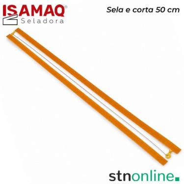 Imagem de Kit Refil Sela e Corta de 50cm Teflon Fio Niquel para Seladoras Manual