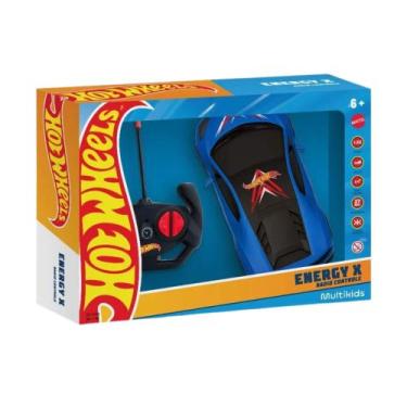 Imagem de Carrinho Hot Wheels Controle Remoto 4 Canais Com Luz Azul Multikids - 