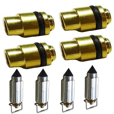 Imagem de Kit de 4 conjuntos de válvulas e assentos de agulha de carburador XJR400 para XV125 XV250 XV400 XJR400 FZR250 FZR400 Carburador Mikuni para motocicleta