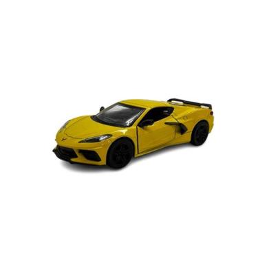 Imagem de Miniatura Chevrolet Corvette C8 Amarelo Metal 1:36 - Kinsmart