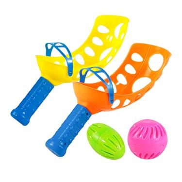 Imagem de jogo bola colher | Atire e pegue o bolas,Brinquedos caça com alça antiderrapante para crianças ao ar livre para festas ao ar livre para praia