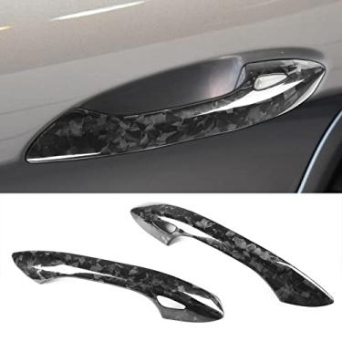 Imagem de FINMOKAL Capa Da Maçaneta Externa Da Porta De Fibra De Carbono Forjada Para Porsche 911 718 2016-2020
