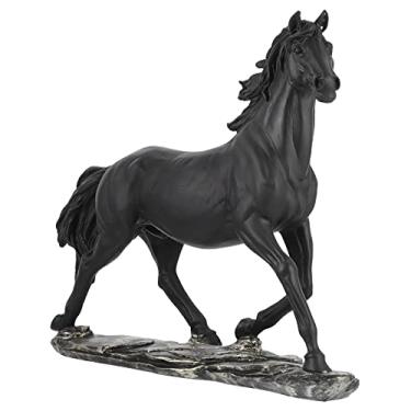 Imagem de CLISPEED Enfeite De Mesa 1 Unidade Decoração De De Cavalo De Cavalos Brancos Figuras De Cavalo Estatueta De Arte De Cavalo Estilo Europeu Estátua De Bronze Escritório Resina Sintética