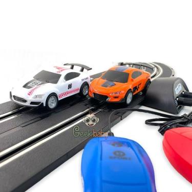 Pista de Carrinhos Super Duplo Looping 360 com Luz e 2 Carrinhos e