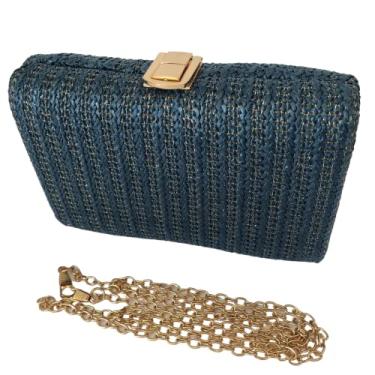 Imagem de Bolsa Clutch Festa Casamento Eventos Elegante Sofisticada (Azul)