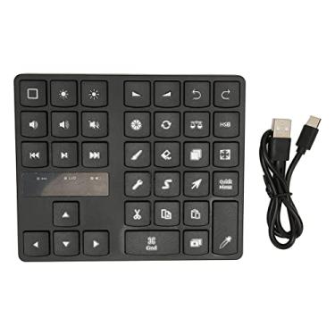 Imagem de Teclado numérico sem fio de 35 teclas, portátil mini bt 5.0 recarregável fino teclado numérico externo entrada de dados para laptop, desktop, pc, notebook, driver conexão bluetooth grátis