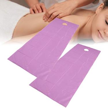 Imagem de 2 peças de cobertura de mesa de massagem SPA, conjunto de lençóis de massagem de poliéster para tratamento de spa à prova d'água para mesas de massagem, inclui lençol de
