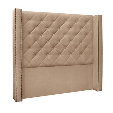 Imagem de Cabeceira Casal 1,64m Loewe Suede Bege - Gran Belo