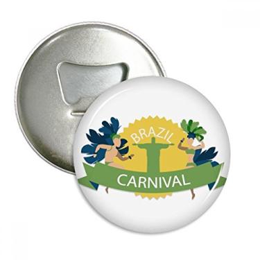 Imagem de Emblema multifuncional Mount Corcovado Hula Brasil Carnaval Abridor de garrafas de geladeira