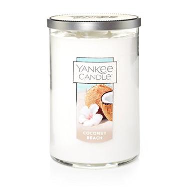 Imagem de Yankee Candle Coconut Beach perfumado, clássico copo grande de 650 ml, vela de 2 pavios, mais de 75 horas de tempo de queima