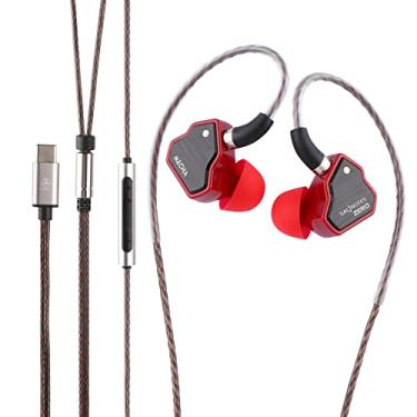 Imagem de Linsoul 7Hz Salnotes Zero Fone de ouvido intra-auricular com driver dinâmico de 10 mm HiFi IEM com diafragma de metal composto e placa frontal de aço inoxidável Cabo OFC de 2 pinos destacável