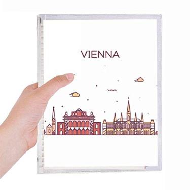 Imagem de Caderno com estampa de marco plano Vienna Áustria Diário de folhas soltas recarregável