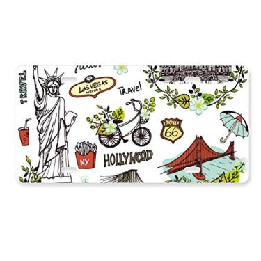 Imagem de DIYthinker Placa de licença Spring Liberty White House USA Graffiti Decoração de aço inoxidável