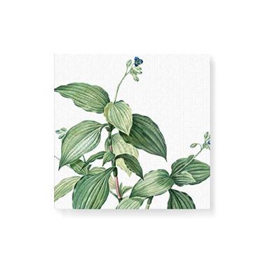Imagem de Arte Maníacos Quadro Decorativo em Tela Canvas Folhas Grandes e Flor - 50x50cm