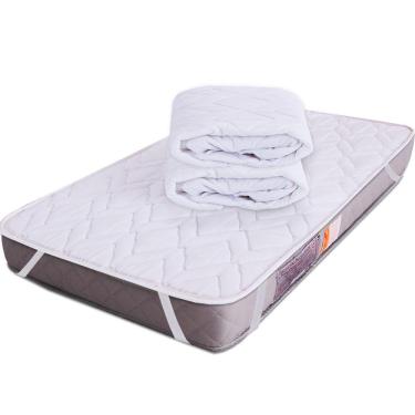 Imagem de Kit 2 Peças - Capa Protetor Para Colchão De Berço Impermeável Americano 130x70cm 100% A...