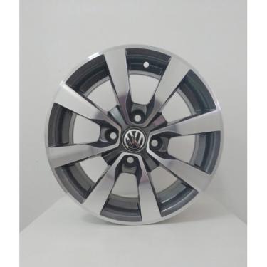 Imagem de 4 Rodas vw Voyage G5 brw 870 Aro 14 4x100 Grafite Diamantada