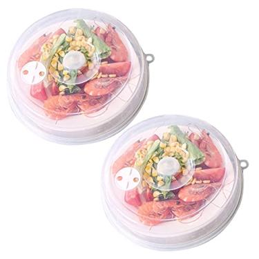 Imagem de Protetor contra respingos de de micro-ondas 2 peças tampa de micro-ondas 23 * 5,5 cm/9,1 * 2,2 pol grande tampa de placa de micro-ondas para coifa de micro-ondas de alimentos com válvulas de vapor