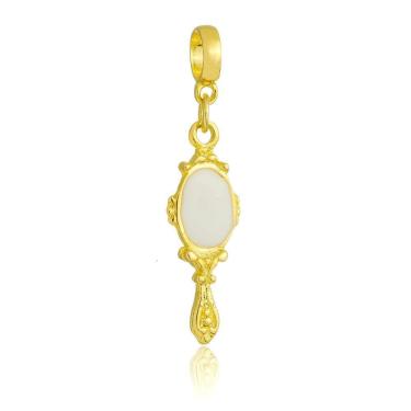 Imagem de Pingente Berloque Espelho Pandora Banhado a Ouro 18k - Premium