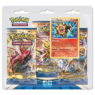 Imagem de Pyroar Blister Triplo Pokémon XY9 Turbo Colisão - Copag 97344