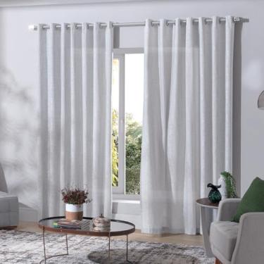 Imagem de Cortina Rústica Cartago 4,20x2,30m Concreto Alumínio - Bella Janela