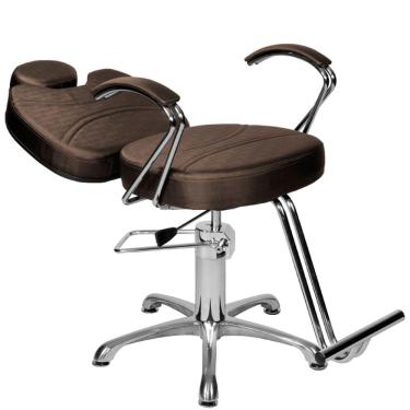 Imagem de Cadeira Poltrona de Cabeleireiro Recl Topázio Marrom Facto
