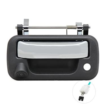 Imagem de EWAY Substituição da câmera traseira da maçaneta traseira para Ford F150 2004-2014, Super Duty F-250 F-350 F450 F550 Câmera traseira de estacionamento traseira 170° Porta de trava com chave, preto e