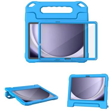 Imagem de MAISON Capa infantil para Samsung Galaxy Tab A9 Plus 11 polegadas versão 2023 (SM-X210/X216/X218) à prova de choque Tab A9+ com protetor de tela integrado, capa leve para tablet (azul)