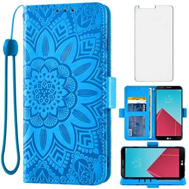 Imagem de Asuwish Capa de telefone para LG G4 com protetor de tela de vidro temperado e carteira de couro floral com flip porta-cartão de crédito suporte magnético acessórios para celular LGG4 LG4 4G meninos