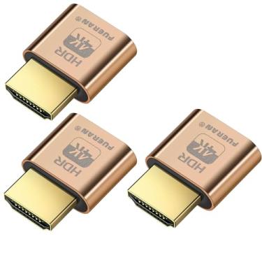 Imagem de FUERAN Plugue fictício HDMI 4K HDR, emulador EDID de monitor virtual, adaptador de tela sem cabeça, suporta 4096x2160@60Hz, 3840x2160@60Hz, 1080p@60Hz, HDR Plug & Play para Windows, Mac, Linux (4K -