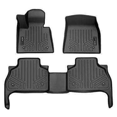 Imagem de SMARTLINER Tapetes de piso de ajuste personalizado conjunto de forro de 2 fileiras preto para BMW X5 2019-2021