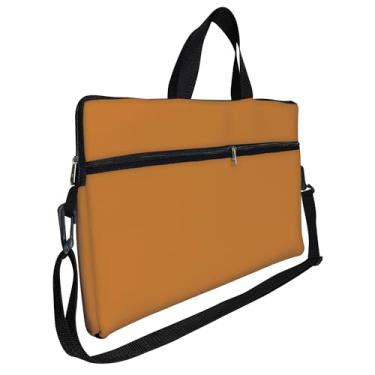 Imagem de Case Capa Maleta Premium Para Notebook Laptop de 15,6 com Alça de Mão Alça de Ombro e Zíper Lateral - Laranja