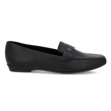 Imagem de Loafer Usaflex Feminino Couro Salto Bloco Couro Casual UC0501