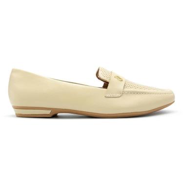 Imagem de Loafer Usaflex Feminino Couro Salto Bloco Couro Casual UC0501
