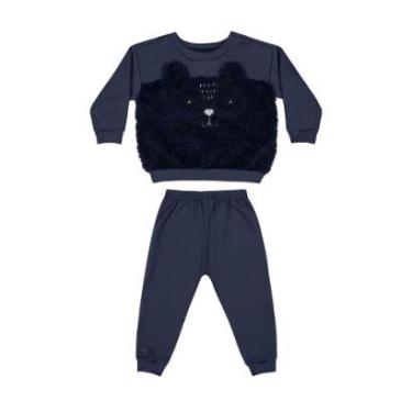Imagem de Conjunto Blusão e Calça em Moletom para Bebê Menino Quimby-Masculino