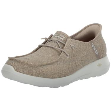 Imagem de Skechers Tênis feminino sem cadarço Go Walk Joy Moc Toe casual, Natural, 39