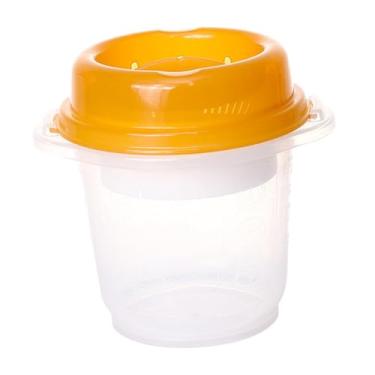 Imagem de Generic Panela de arroz de microondas panela de legumes destacável fácil de limpar 900ml panela de vapor de microondas para escritório casa aveia