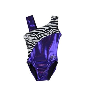 Imagem de Collant de ginástica feminino Obersee, Purple Zebra, AM Adult Medium